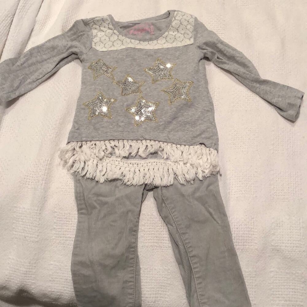 Grey sparkle outfit worn once